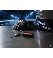 Yamaha Marka Motosiklet İçin Anahtarlık (Kırmızı-Beyaz)