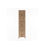 Hyperion Dolap 4 Raflı 5 Çekmeceli 4 Kapaklı 60x44x243 Çam-Çam