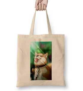 Shiba Inu Bez Çanta Uzun Saplı