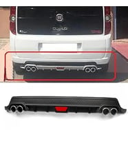 Fiat Doblo Siyah Difüzör Difizör Yuvarlak Egzoz Görünüm Kulaklı Tip 2012 - 2015