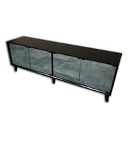 TV Sehpa ST 17959 Modern Konik Ayna Parlak Gri modern Kayın retro ayak El yapım