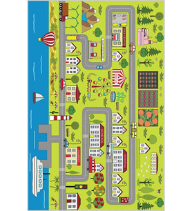 Eliana Home Baskılı, Yıkanabilir Kaymaz Taban Çocuk Halısı LNA4102-SD630 100x150 cm (Yeşil)