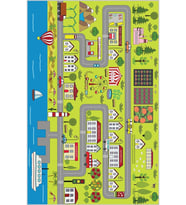 Eliana Home Baskılı, Yıkanabilir Kaymaz Taban Çocuk Halısı LNA4102-SD630 100x150 cm (Yeşil)