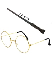 Harry Potter Asası 30 cm ve Metal Harry Potter Gözlüğü