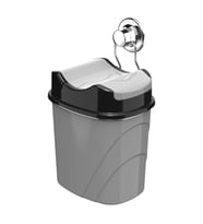 Vakumlu Çöp Kovası Yutan Kapaklı 5.5 Litre (Gri)