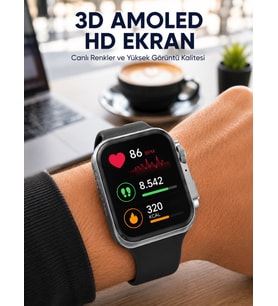 Gelişmiş Özellikli Akıllı Saat Dayanıklı Yapı ve AMOLED Ekran Yeni Nesil
