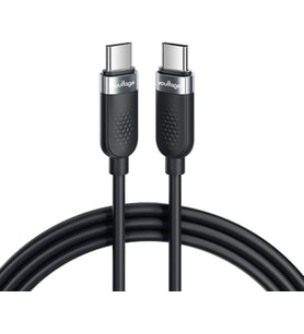 USB-C Silikon Hızlı Şarj ve Veri Kablosu, 60W PD 480 Mbps, Yumuşak ve Dolaşmaya Dirençli, Telefon Tablet Laptop Uyumlu, 1 Metre, Siyah