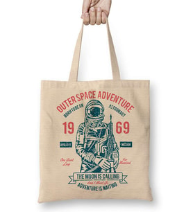 Outerspace Adventure Bez Çanta Uzun Saplı