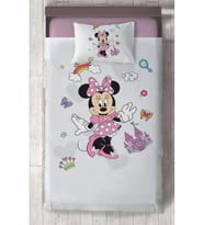 MEKTA HOME BEBEK VE ÇOCUK ODASI Minnie Mause Küçük Figür Desenli Yatak Örtüsü