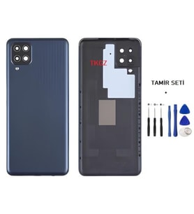 Samsung Galaxy M12 - SM-M127 FULL Kasa Arka Kapak Takım SİYAH - TAMİR SETİ