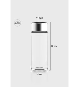 Renga Voca 112 ml Metal Kapaklı Cam Tuzluk 121011 (Gümüş)