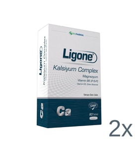 Ligone Kalsiyum Complex 60 Tablet x2 Adet (Renksiz)