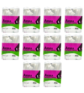 Naksan Arma Şeffaf Naylon 4 lük 28x45 Cm. Bakkaliye Poşeti Torbası - 1 Kg. - Ort. 115 Adet - 10 Paket