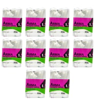 Naksan Arma Şeffaf Naylon 4 lük 28x45 Cm. Bakkaliye Poşeti Torbası - 1 Kg. - Ort. 115 Adet - 10 Paket (Beyaz)