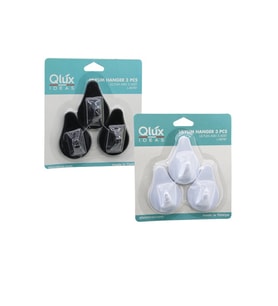 3PCS LILYUM ASKI  SİYAH - BEYAZ PLASTİK   YAPIŞKANLI MONTAJ (5343)