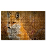 Cakapuzzle Kahverengi Tilki ve Çayırlar  Puzzle Yapboz MDF (Ahşap) (120 Parça)