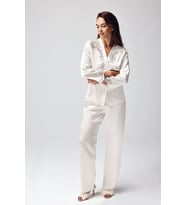 pilelistore Freshness 9950-pt Saten Dantel Detaylı Pijama Takımı (Ekru)