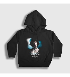 Presmono Unisex Çocuk Siyah Alice Vampire Twilight Kapüşonlu Sweatshirt 310040tt
