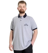 Mode XL Büyük Beden Erkek Polo T-shirt GOOD TIMES 23345 Grimelanj