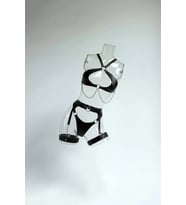 Mulvxbrf Brf02 Siyah Harness Takım Zincir Detaylı Jartiyerli Suni Deri - Brf1330 (Mulvix)