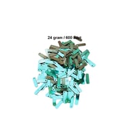 Yeşil 15 x 5 mm Dantel Oya Yazma Halhal Abiye Lazer Kesim Pul 600 adet / 24 gram