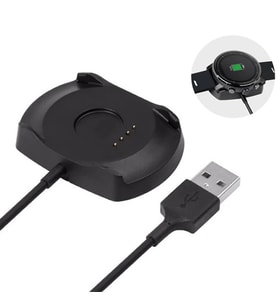 Xiaomi Huami Amazfit 22S Stratos A1609 Akıllı Saat İçin Şarj Kablosu-(5775) — Renk: Siyah