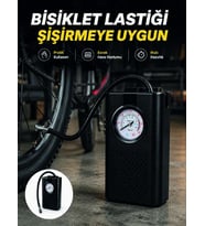 Analog Manometreli Kompakt Araç Hava Pompası Lastik Şişirme Cihazı