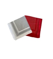 Bandana Puantiyeli Kırmızı Beyaz 2 Li
