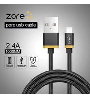 Zore Poro Type-C Usb Kablo 1M (Kırmızı - Altın Rengi)