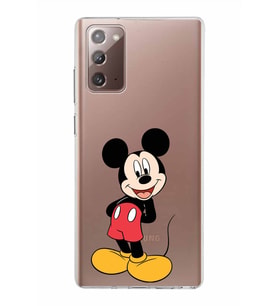 Samsung Galaxy Note 20 Kapak Mickey Mouse Tasarımlı Şeffaf Silikon Kılıf