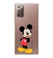 Samsung Galaxy Note 20 Kapak Mickey Mouse Tasarımlı Şeffaf Silikon Kılıf