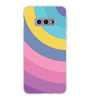 Samsung Galaxy S10E Kapak Renk Cümbüşü Tasarımlı Şeffaf Silikon Kılıf