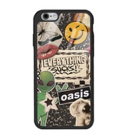 iPhone Modellerine Uyumlu Retro Sticker Tasarımlı Glossy Telefon Kılıfı