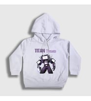 Presmono Unisex Çocuk Beyaz Titan Tvman Skibidi Toilet Kapüşonlu Sweatshirt 482787tt (Beyaz)