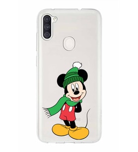 Samsung Galaxy A11   Kapak Mickey Mouse Tasarımlı Şeffaf Silikon Kılıf