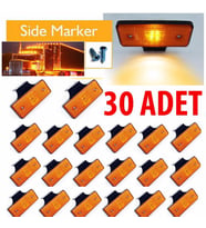 KAMYON TIR DORSE OTOBÜS LED MARKER YAN LAMBA 30 ADET SARI 24 VOLT