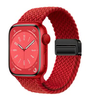 Samsung Galaxy Watch Gear S2 3 41mm 42mm Active 2 40mm 44mm Kordon Magnet Örgü S (Kırmızı)