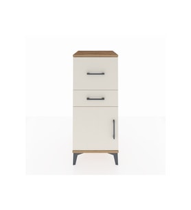 Hyperion Komodin 2 Çekmeceli Tek Kapaklı 44x44x106 Çam-Aytaşı