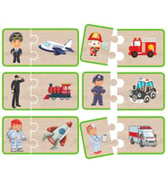 BK Toys Meslek Eşleştirme Görsel Gelişim Oyunu Ahşap Puzzle