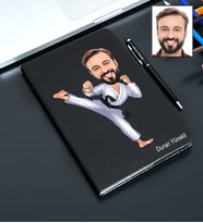 Kişiye Özel Karateci Tasarımlı Karikatür Defter Ve Kalem Seti 70