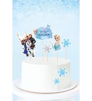Frozen Karlar Ülkesi Pasta Süsü (Kalın Kağıt) * Doğum Günü