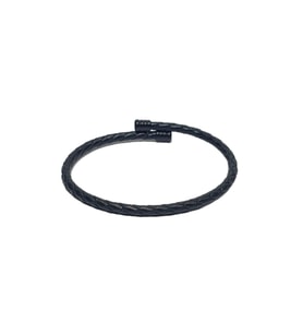 JTSS26BLK1717 PASLANMAZ ÇELİK BİLEZİK HAKİKİ DERİ KAPLAMA GARANTİLİ JANTİ BİLEKLİK