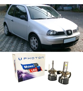 Seat Arosa Led Xenon Uzun + Kısa Far Ampulü H4 Mono Yeni Seri Beyaz 1997-2000