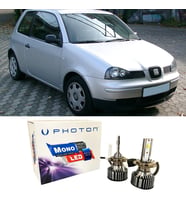 Seat Arosa Led Xenon Uzun + Kısa Far Ampulü H4 Mono Yeni Seri Beyaz 1997-2000