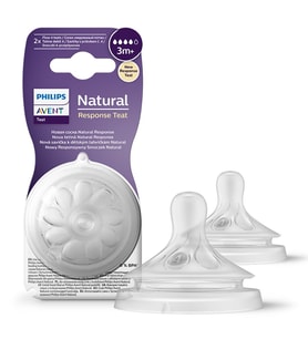 Philips Avent Natural Response 2'li Biberon Emziği, 4 Numara, 3 Ay+ (Çok Renkli)