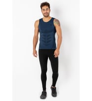 MioFit Erkek Breathable Mesh Dikişsiz Spor Atlet (Lacivert)