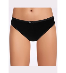 Fiyonklu Siyah Kadın Bikini Külot  5 Adet