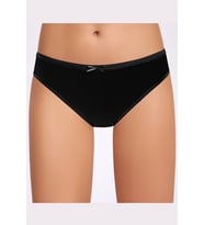 Fiyonklu Siyah Kadın Bikini Külot  5 Adet