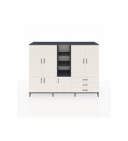 Hyperion Dolap 11 Raflı 3 Çekmeceli 7 Kapaklı 220x44x163 Antrasit-Aytaşı