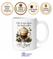 Irish Coffee Temalı Baskılı Kupa Bardak Kahve Severler İçin Özel Tasarım Hediye